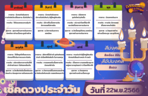 ดูดวงวันนี้ 22-11-2566