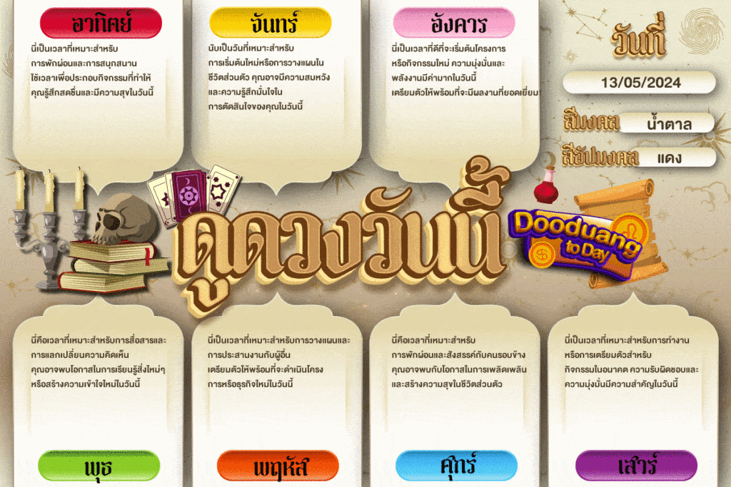 ดูดวงวันนี้13-05-67