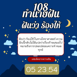ฝันว่า ร้องไห้