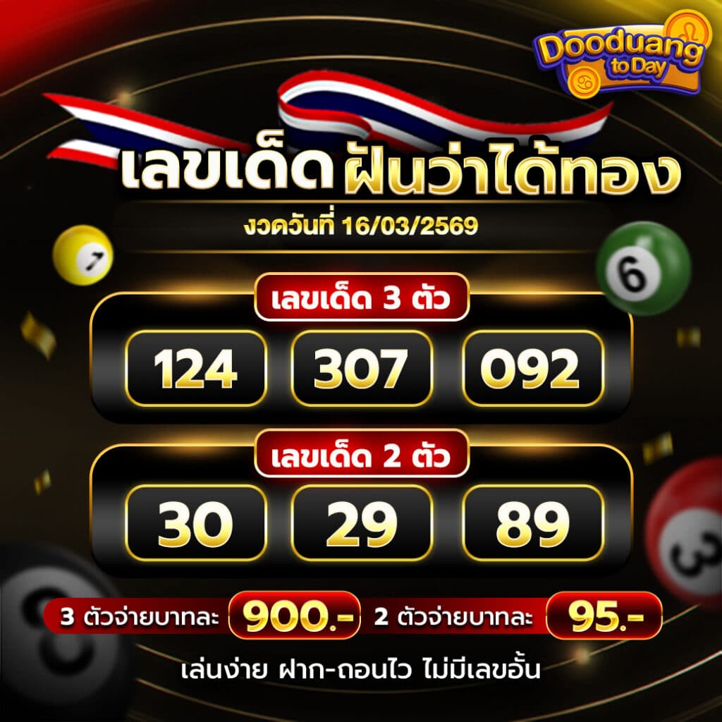 ฝันว่าได้ทอง เลขเด็ด