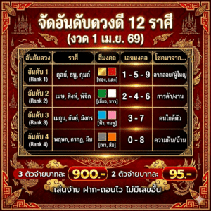 ฤกษ์ดี เลขมงคล 1-04-69