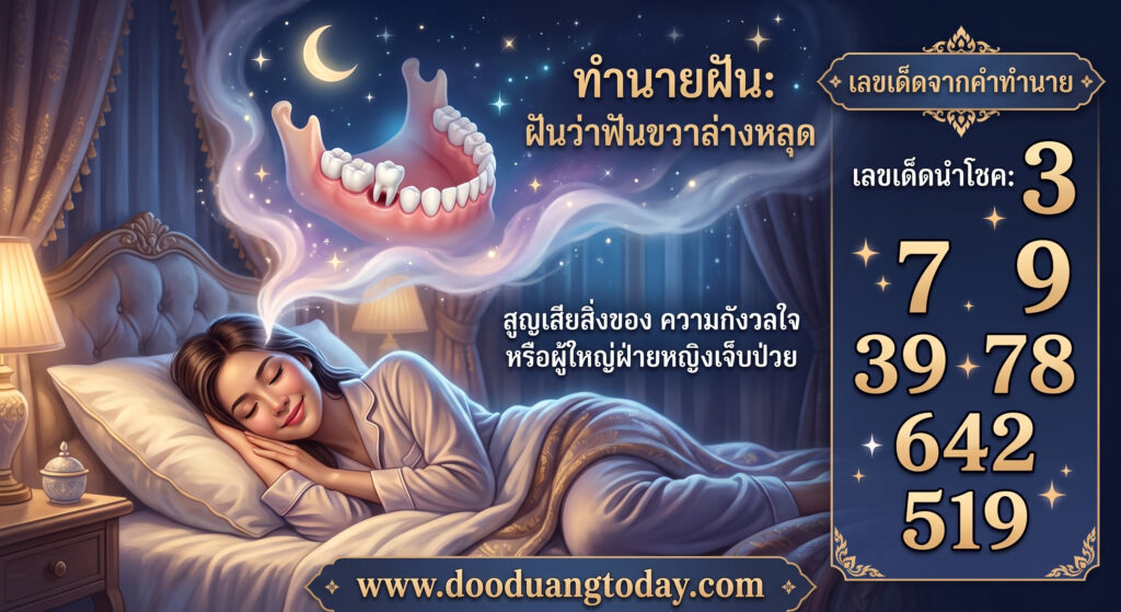 ฝันว่าฟันขวาล่างหลุด