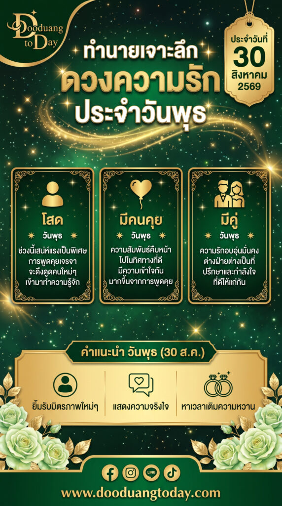 ดวงความรักประจำวันพุธ
