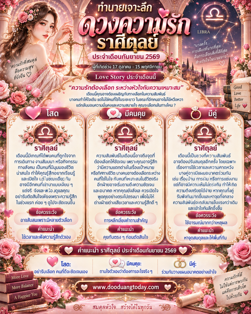 ดวงความรักราศีตุลย์